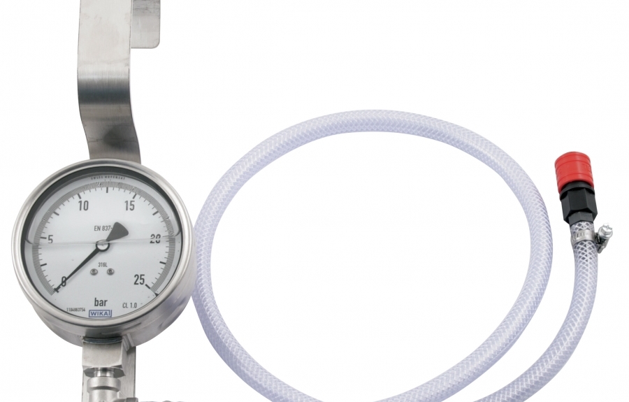 AAMS Salvarani Prüfmanometer mit Adaptern